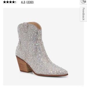 Betsey Johnson Sparkling Rhinestone Ankle Booties